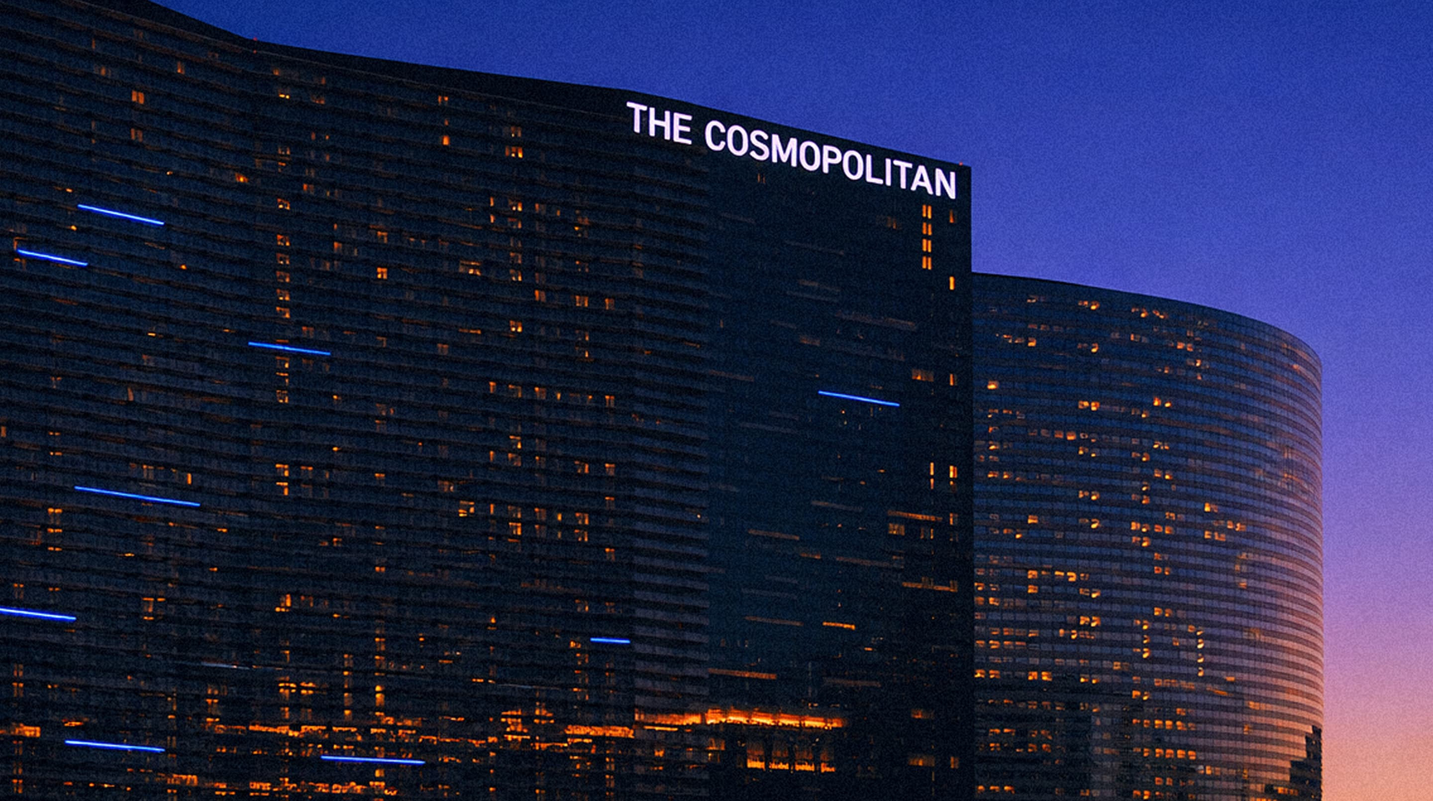 The Cosmopolitan hotel in Las Vegas at night